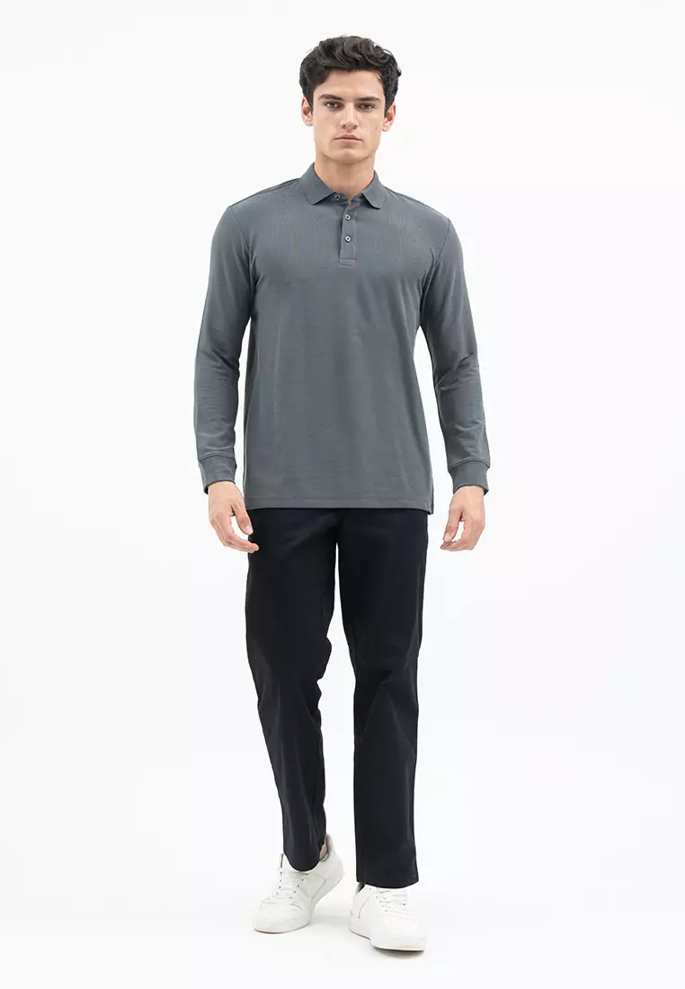 Jack Nicklaus Mezzo Polo Shirt Pria Regular Fit Monument Iron Gate