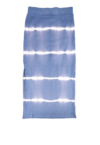 MANGO KIDS blue Teens Tie-Dye Cotton Skirt 9B68BKA16E590EGS_1