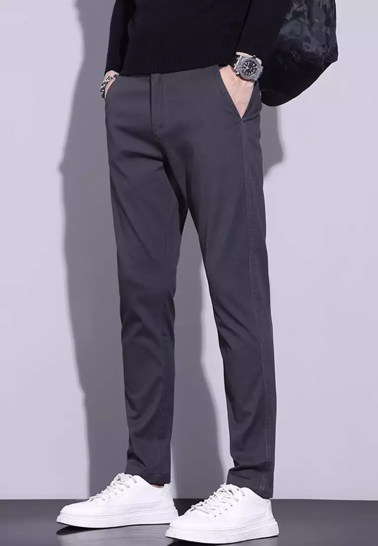 型男直腳斜布褲