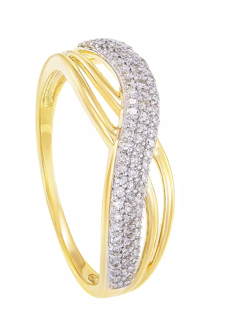 Gold and deals diamond infinity ring