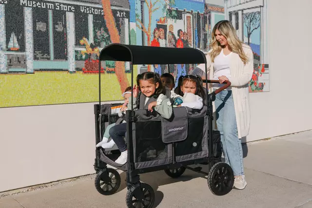 Wonderfold W4 Lu Pro Stroller Wagon Black -  Stroller Bayi Balita Anak