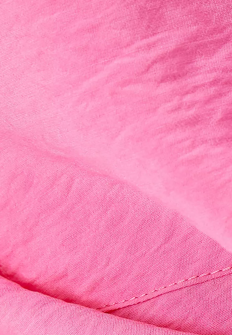 Front Tie Crop Buttoned Shirt