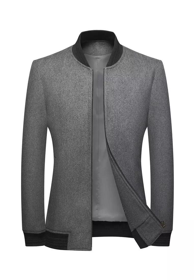 Thin wool store jacket