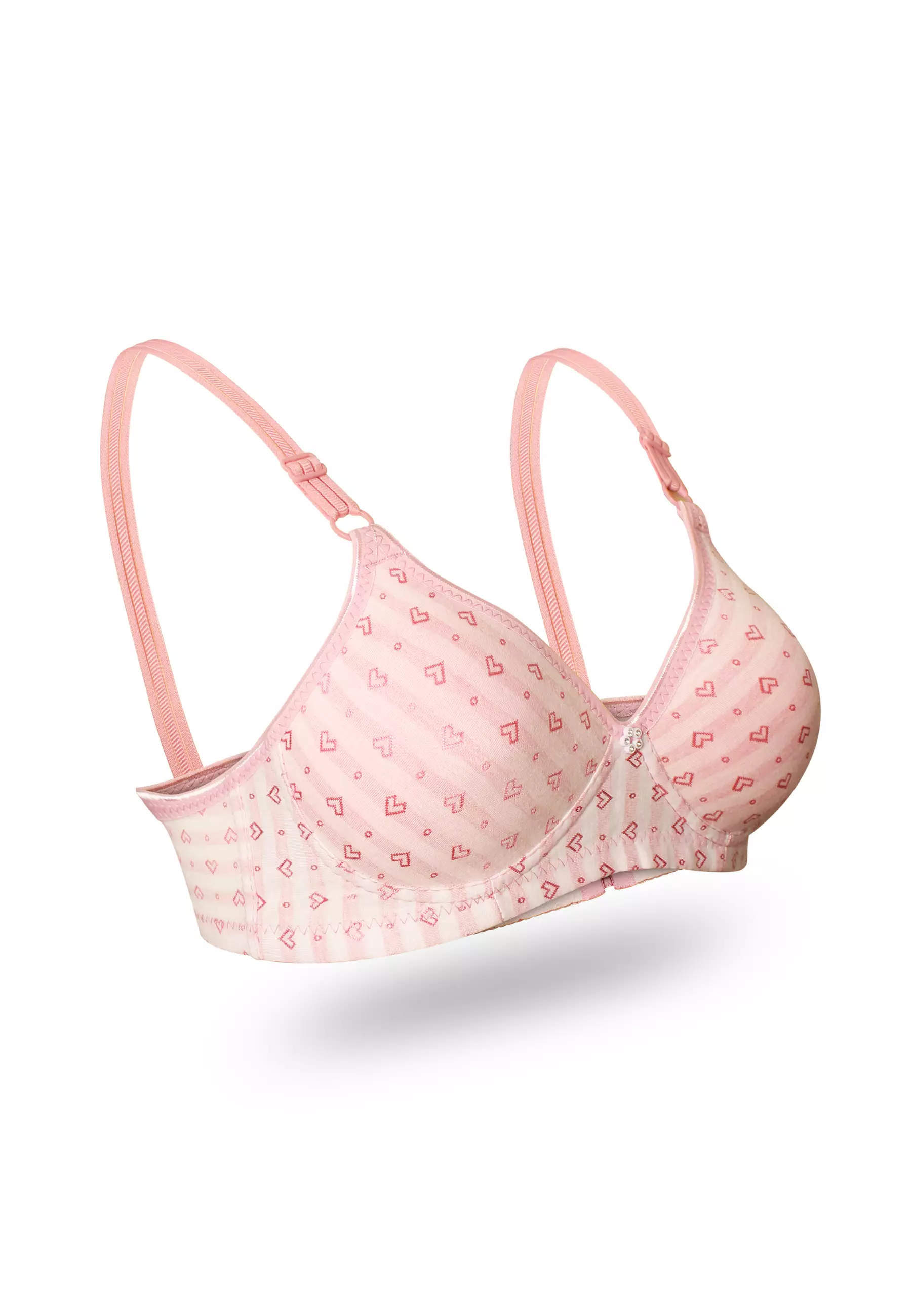 You’ve (YouHave) BH Wanita Bra Wanita Motif Hati Busa Tipis Tanpa Kawat 100095