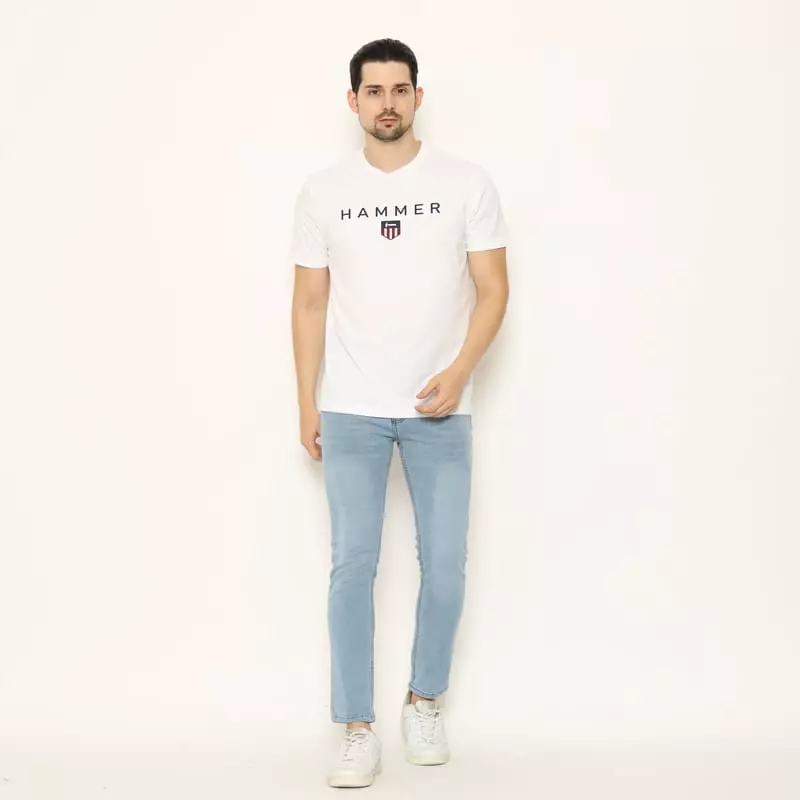 Hammer Men T-shirt Grafis Z1TI048W1 | Kaos Pria Reguler Fit Putih
