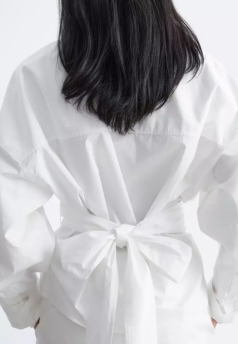 Tie-Waist Cotton Shirt