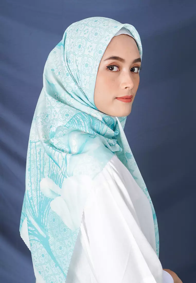 WK039 kerudung segi empat voal DAW Project Lilith Series baby green