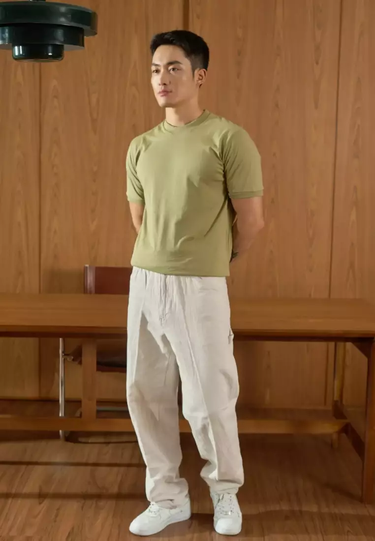 Kale Beta Olive Green / Kaos Polos Pria Lengan Pendek