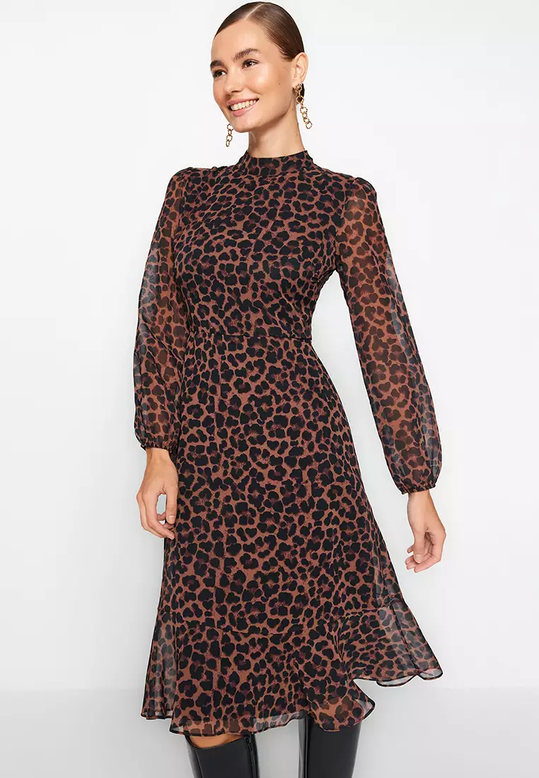 Stand-Up Collar Dress