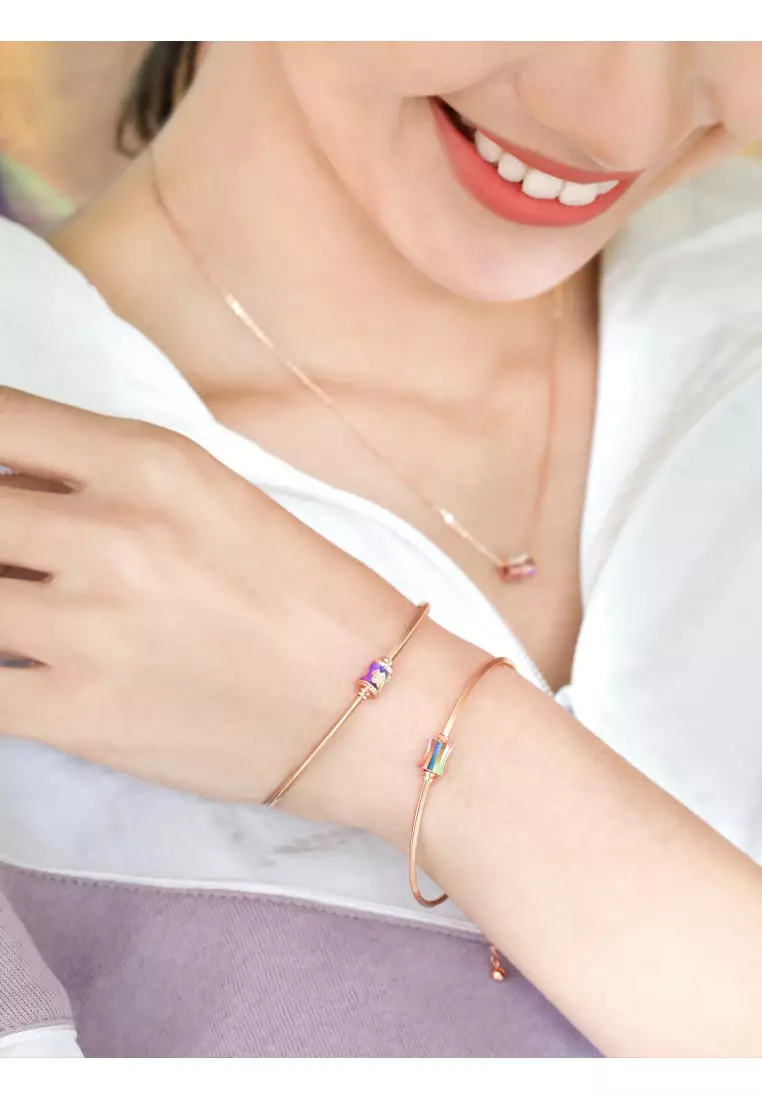 18K Rose Gold Bangle for Women 91702K