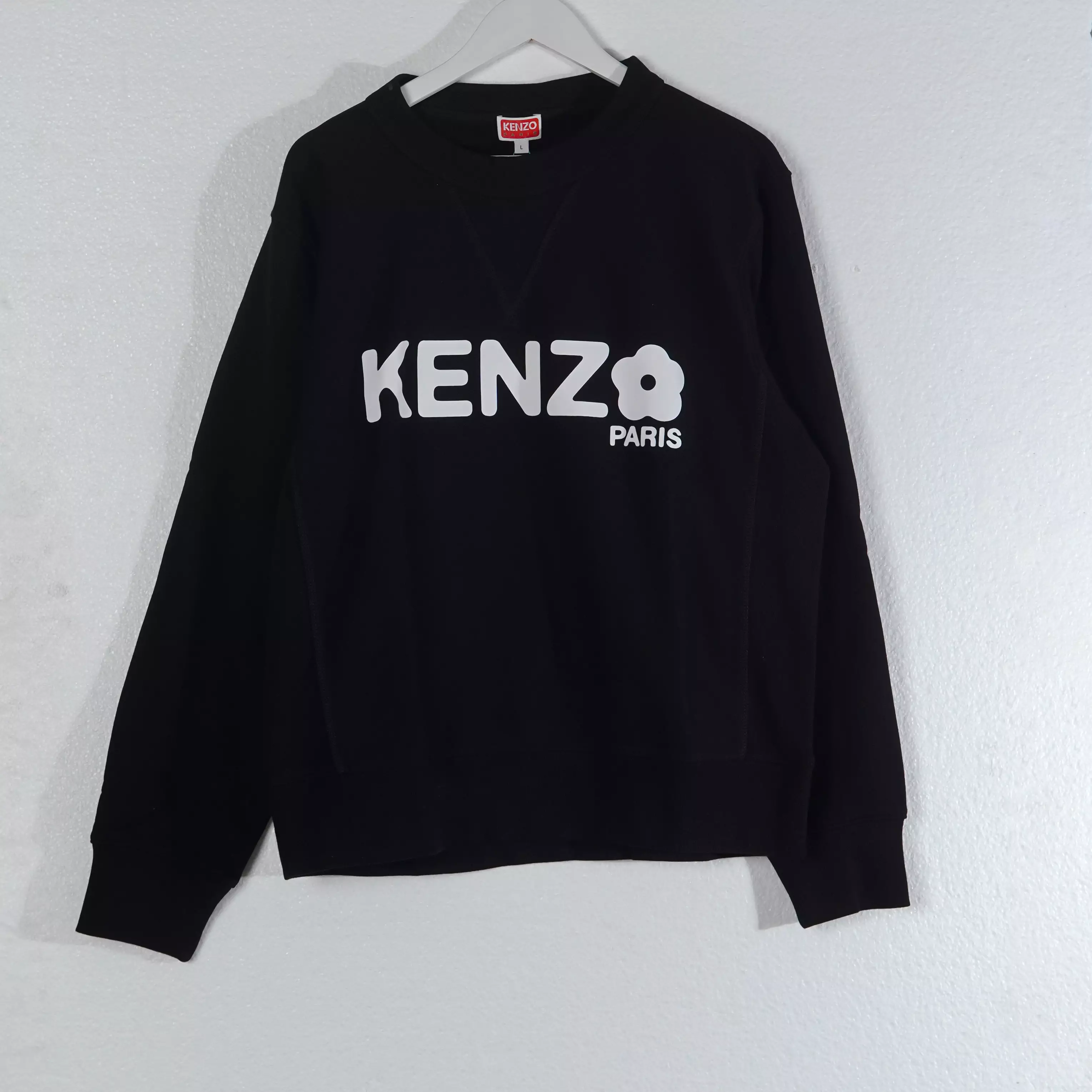 Sweater KENZO BOKE TEXT SPRAY WHITE BLACK SWEATSHIRT 100% ORIGINAL