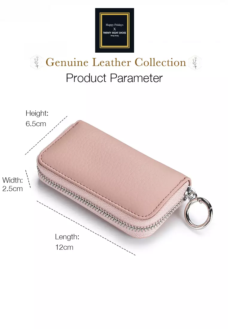 Full Grain Leather Zipper Key Case JW AN-3443