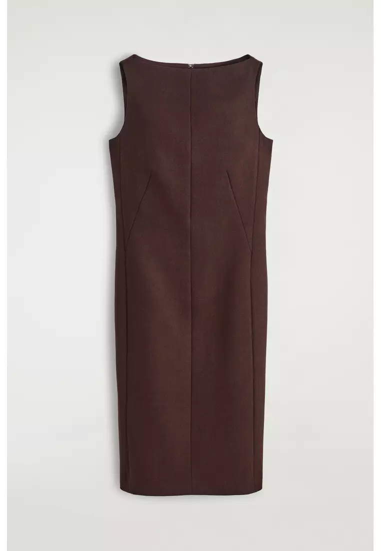 TAILORED WOOL MIDI DRESS