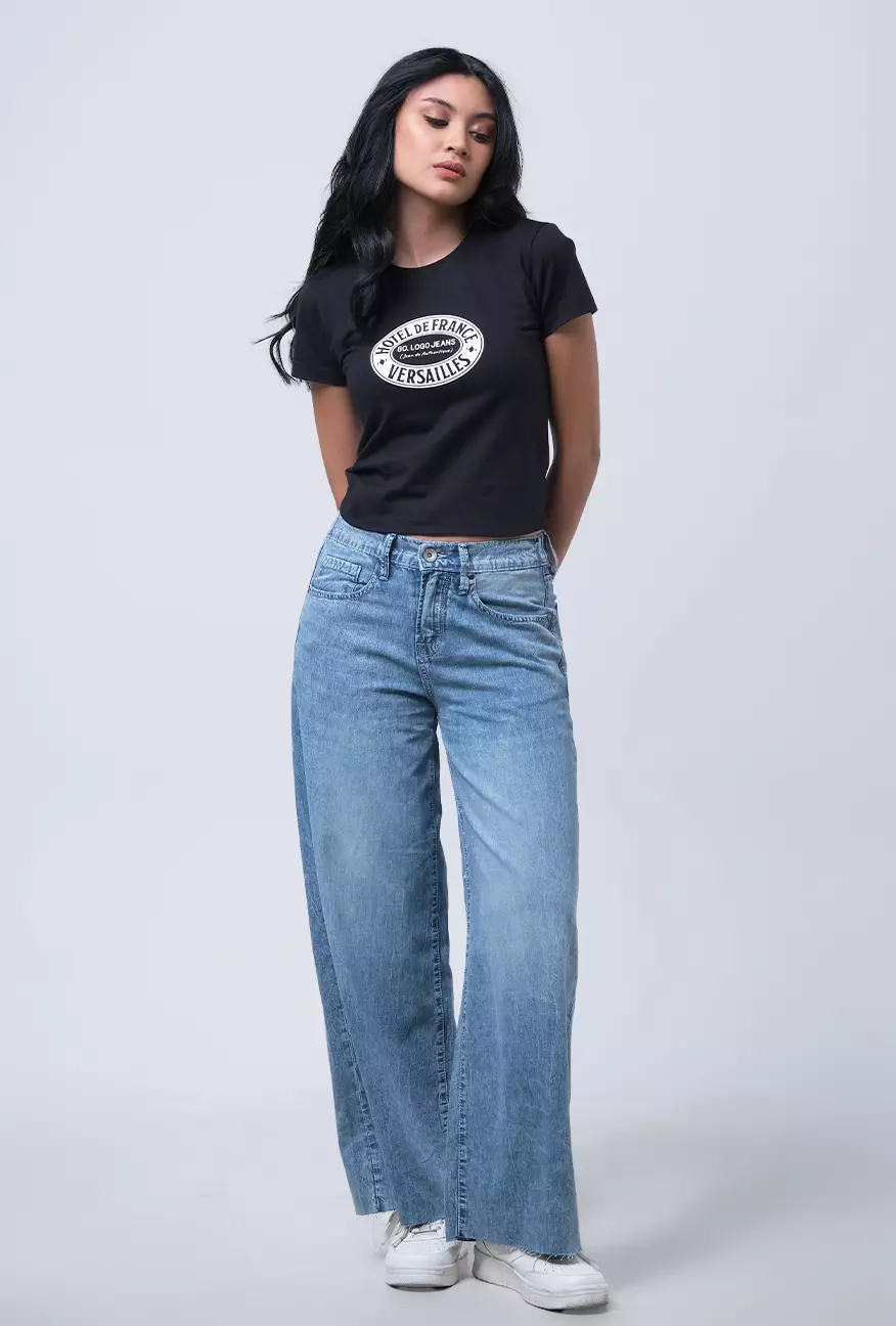 Celana Jeans Wanita Loose Camila Light Blue