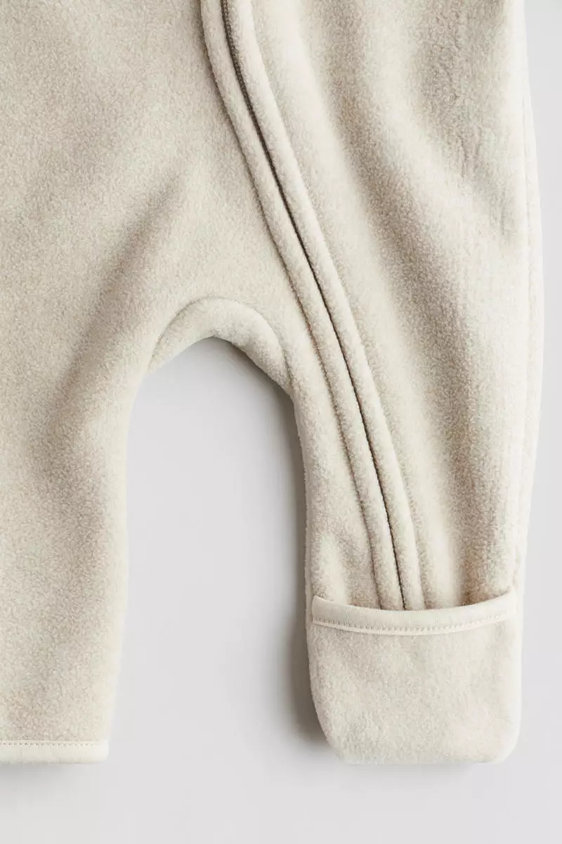 Hooded fleece all-in-one suit