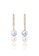 Minimallery white and blue and multi and gold Dainty Round Pearl in 14-karat Gold Earrings 664EEAC711795DGS_1