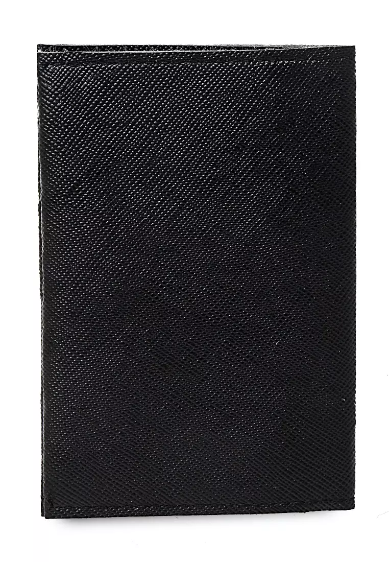 Dompet Mini Motif Polos Detail Snap Kancing Card Wallet Design Simple - Hitam