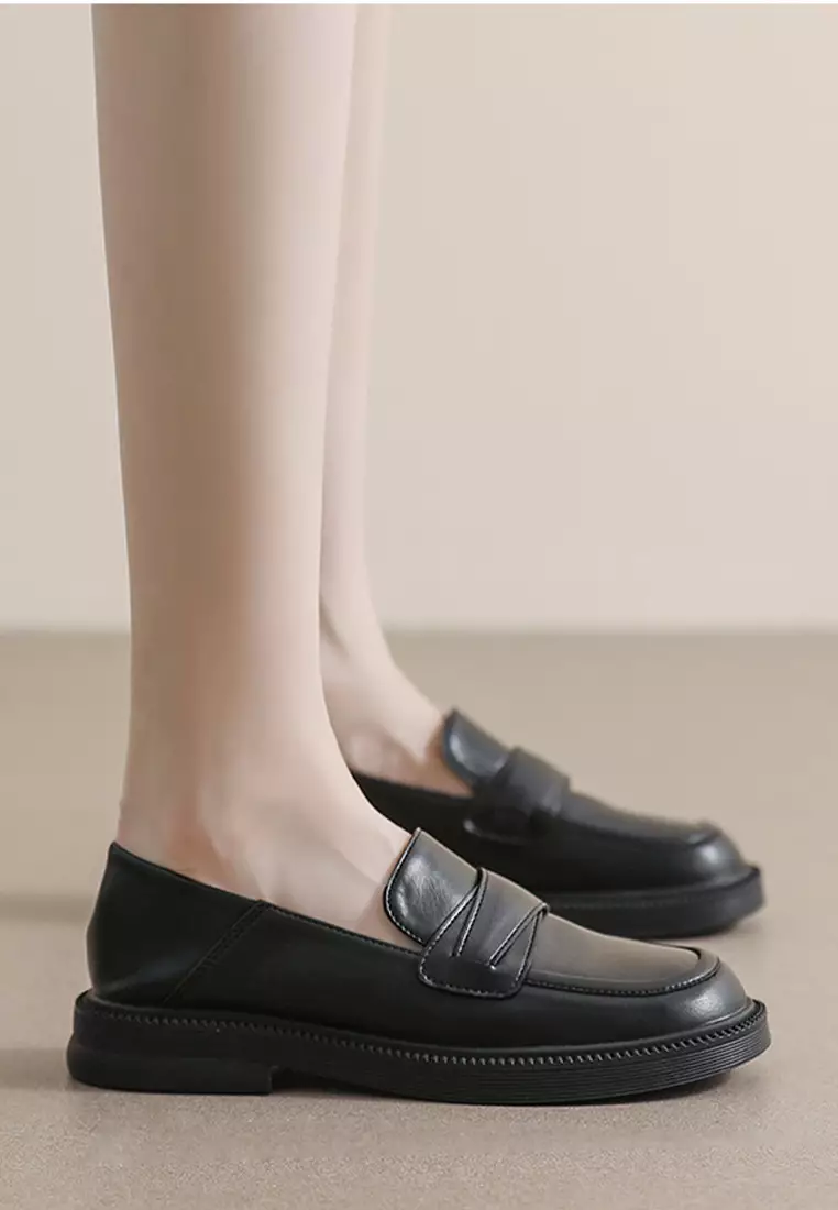 Micofiber Leather Platform Loafers WW919-2