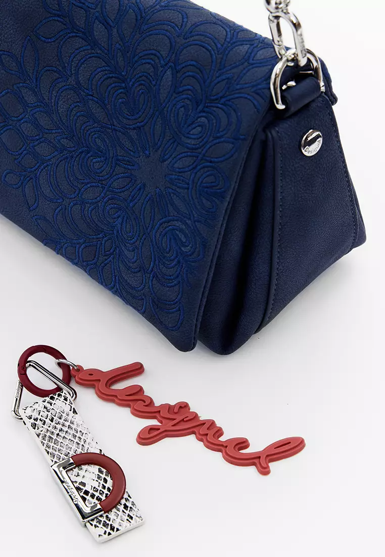 Small crossbody bag with mandala embossing