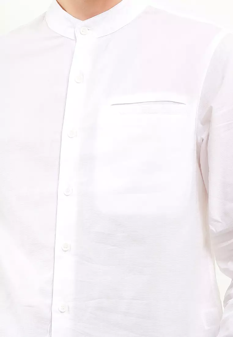 Kemeja Lengan Panjang Slim Fit - White