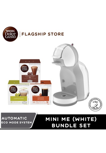 Buy Nescafe Dolce Gusto Nescafe Dolce Gusto Mini Me White Automatic Coffee Machine Plus 3 Boxes Nescafe Dolce Gusto Coffee Capsules Bundle Set Online Zalora Malaysia