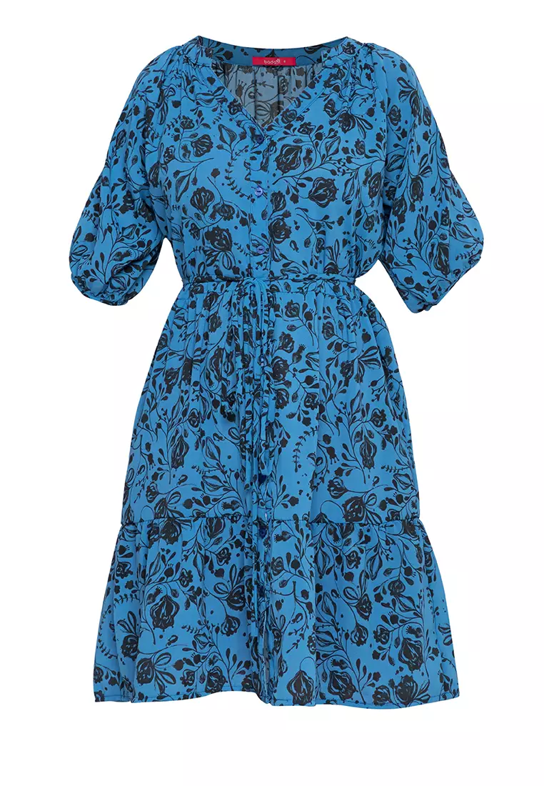 Luca Button-Down Dress with Self-Tie Belt