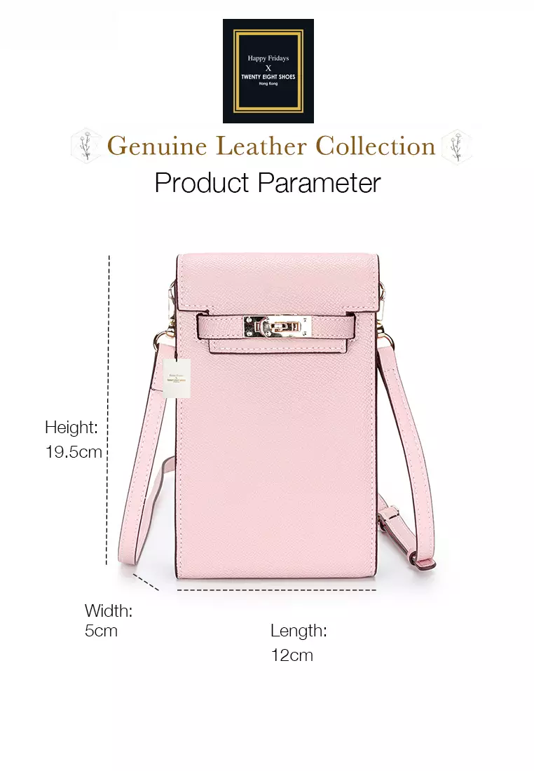Genuine Calf Leather Metal Buckle Mobile Shoulder Bag JW YT-6764