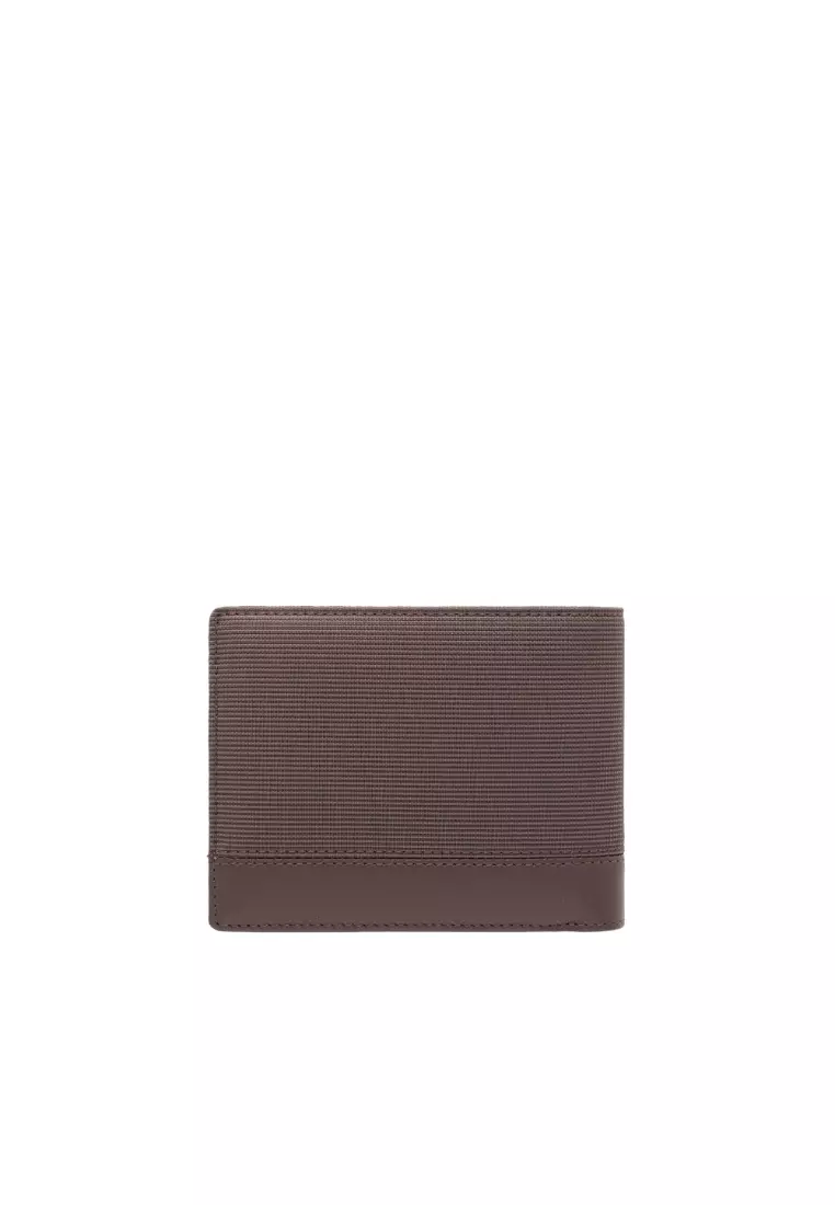 Valentino Rudy Italy Men's Fabric + Leather 8 Card Wallet 0468000-620
