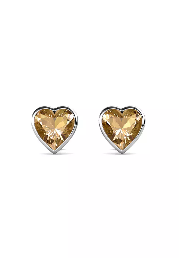 Sweet Stone Earring Champagne - Anting Crystal Swarovski by Her Jewellery