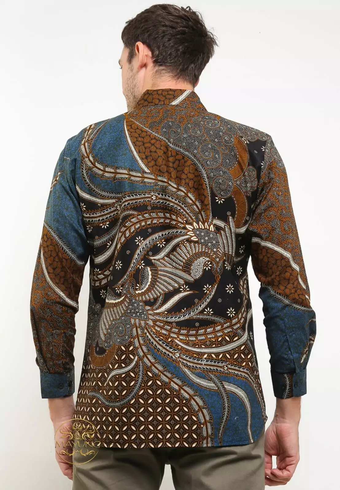 Dwi Cendrawasih Blu Kemeja Batik Pria Premium Slimfit Modern Lengan Panjang