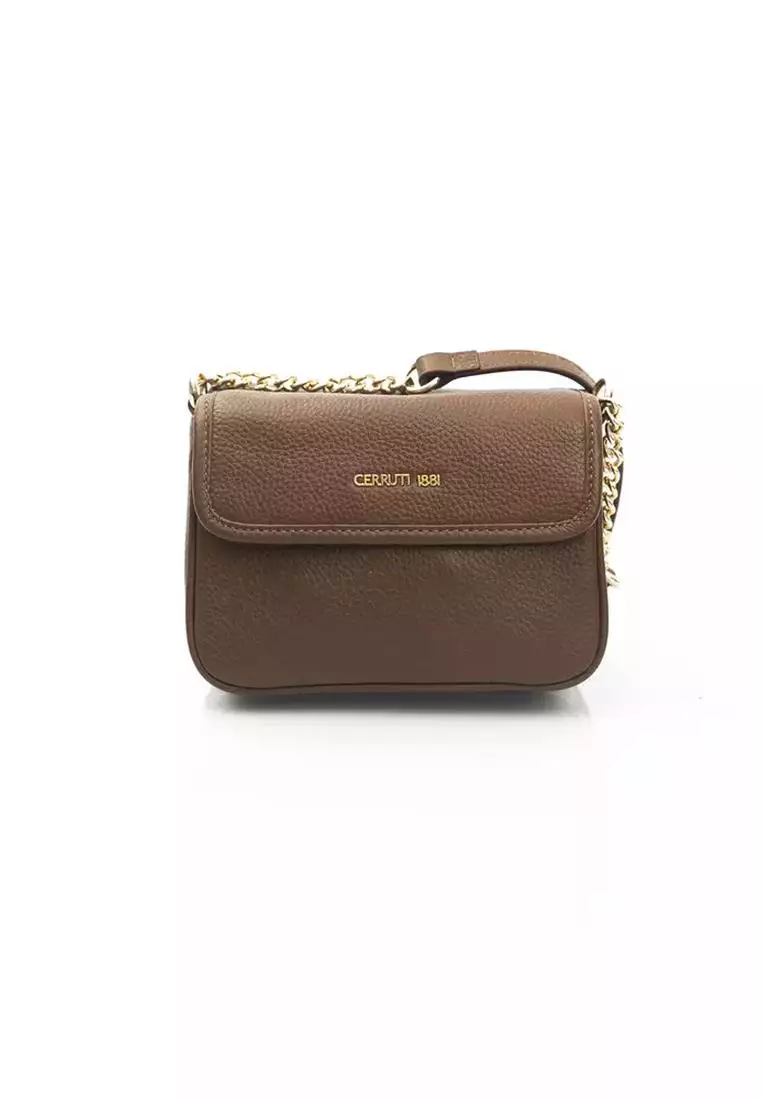 Cerruti 1881 Brown Leather Crossbody Bag