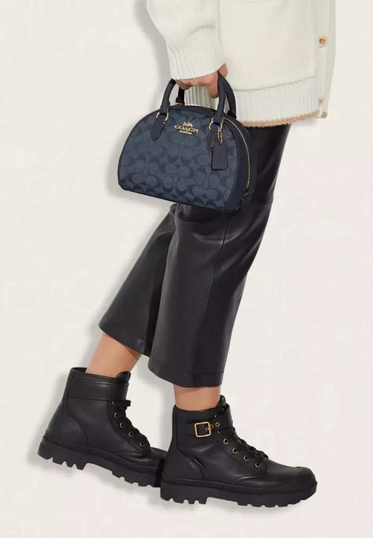 Coach Sydney Satchel In Signature Chambray Denim Multi