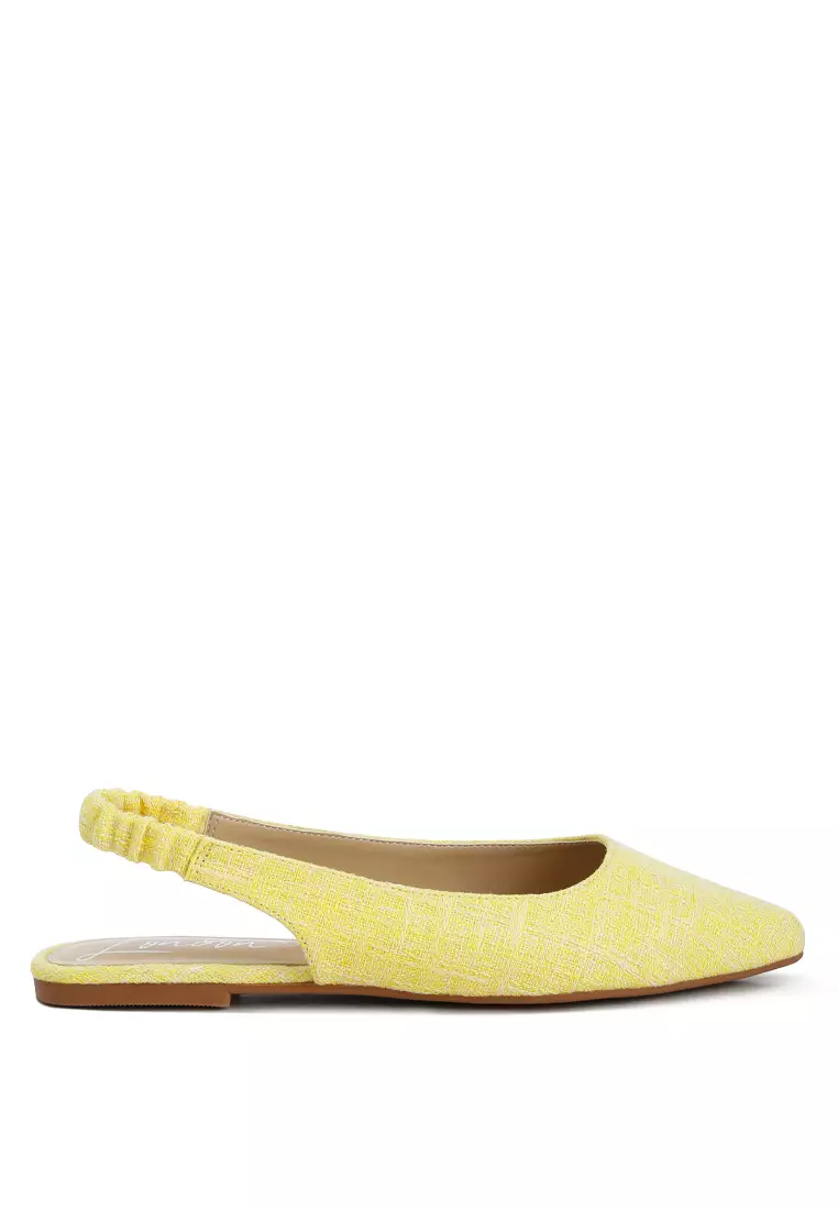 Discount on London Rag  shoes - SKU: Yellow Slingback Ballet Flats