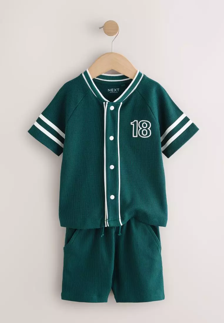 Short Sleeve Varsity Shorts Set