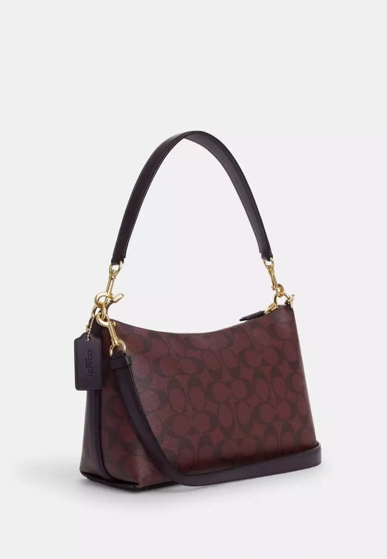 Coach Clara Shoulder Bag In Signature Canvas Oxblood Multi