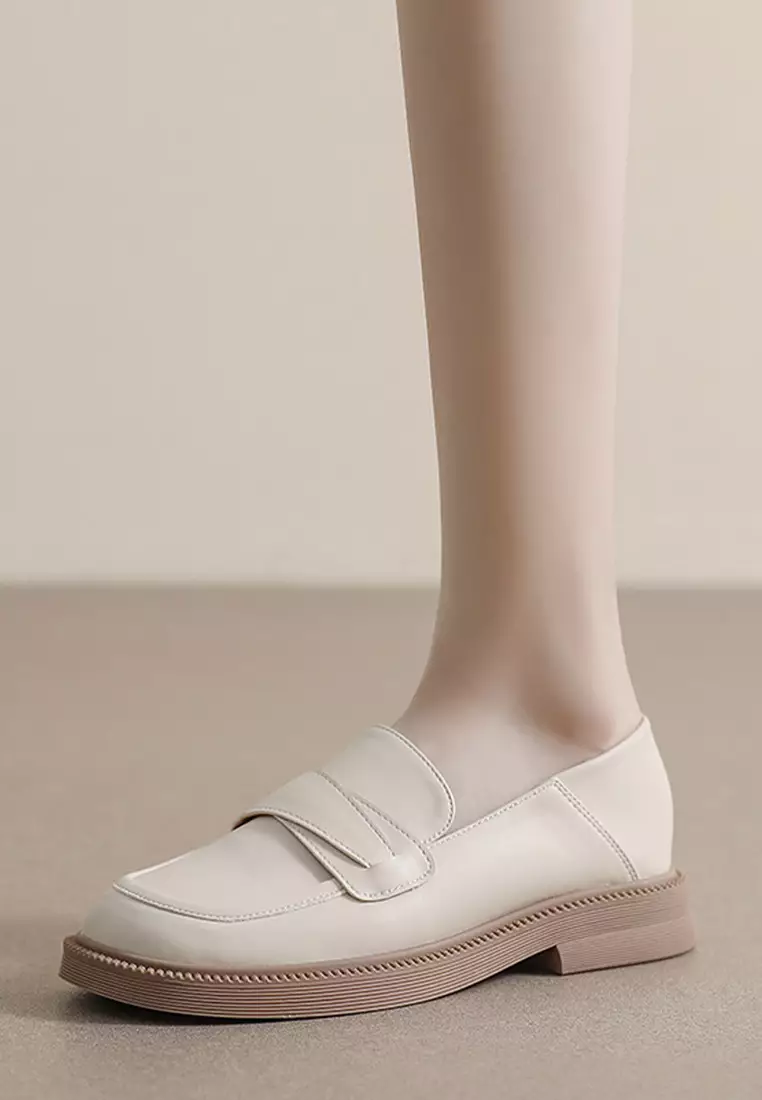 Micofiber Leather Platform Loafers WW919-2