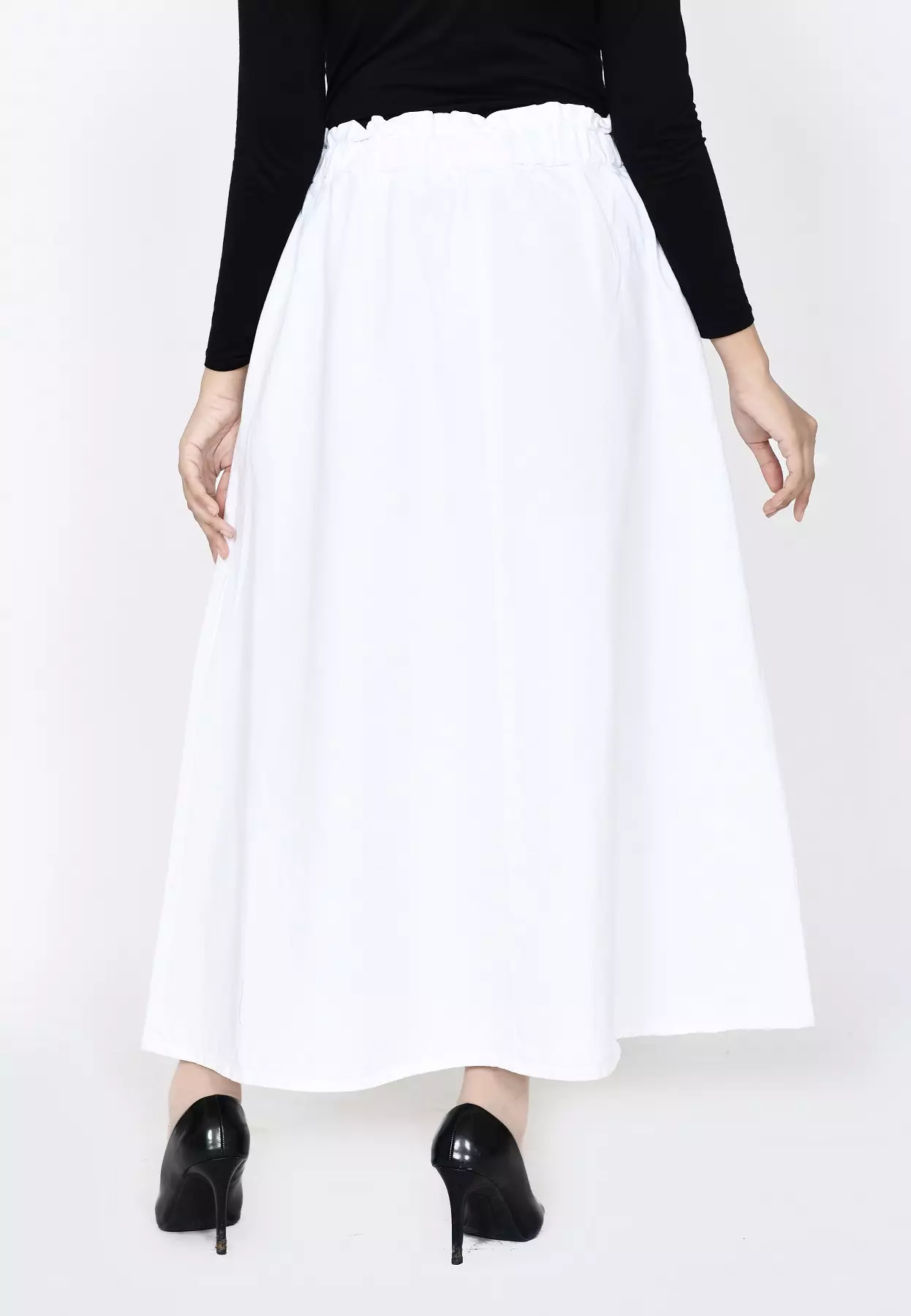 Tiara Skirt Denim -White