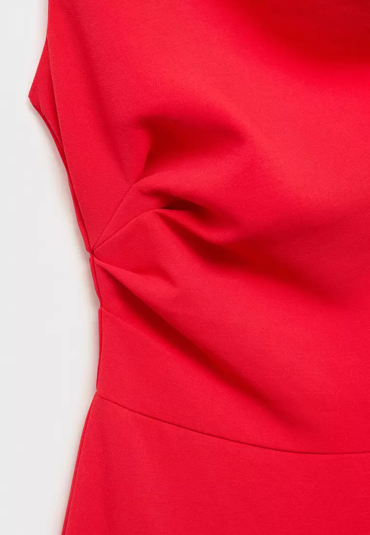 Long Asymmetrical Draped Jumpsuit