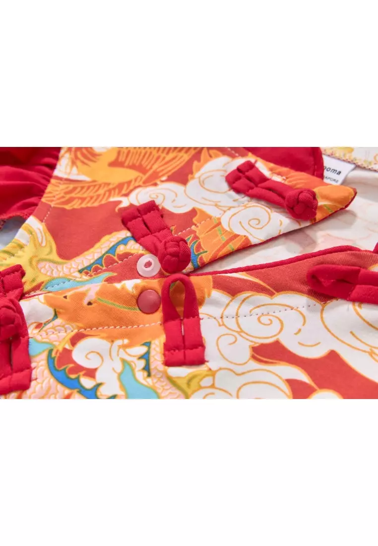 現貨 農曆新年龍鳳女童旗袍裙 嬰幼兒中國新年服裝