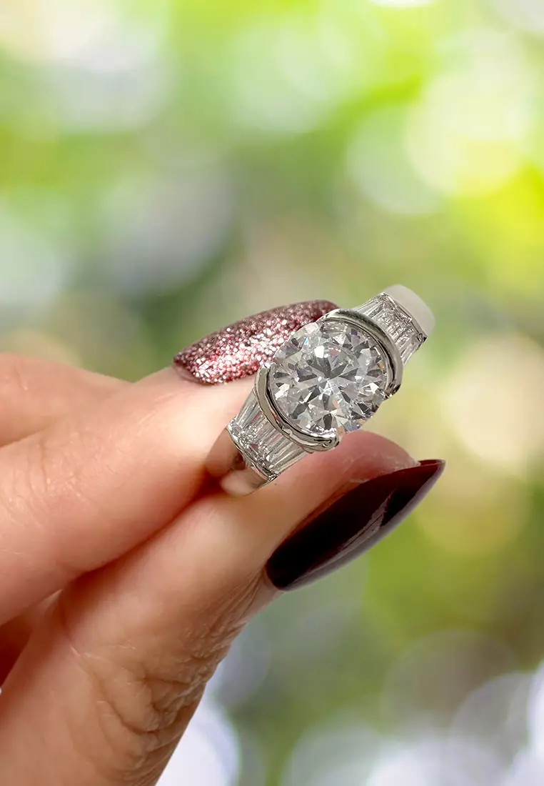 Be My Lady White Gold Layered Ring - US 8