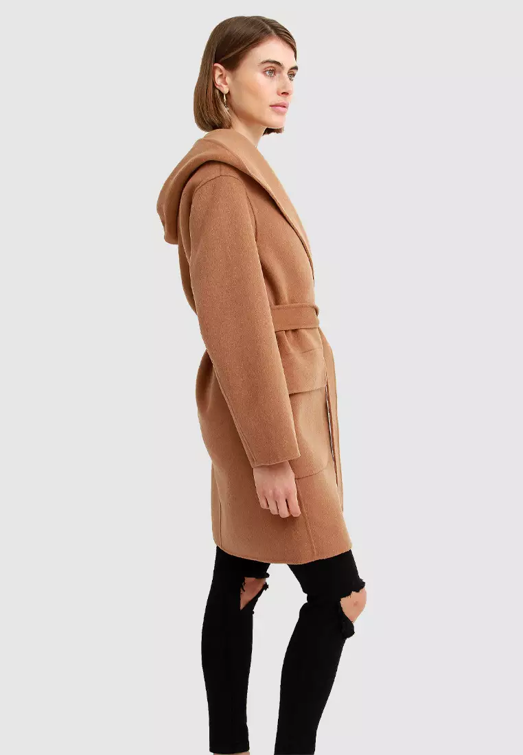 Belle & Bloom Sweet Escape Robe Coat in Camel
