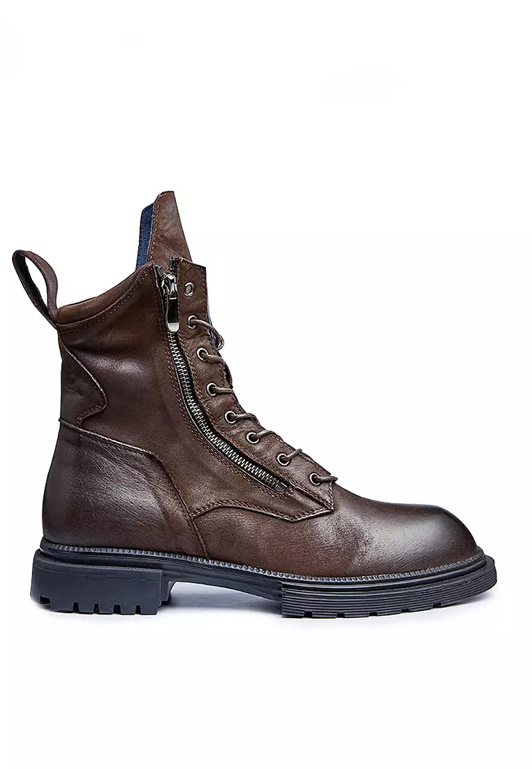 Discount on Twenty Eight Shoes  shoes - SKU: VANSA Trendy Style Leather Lace-up Martin Boots  VSM-B20330