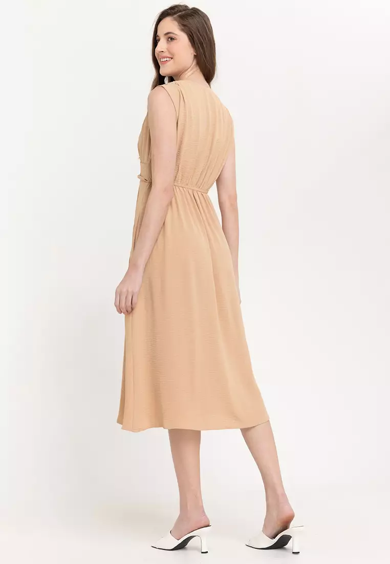 Claridad Draped Midi Dress