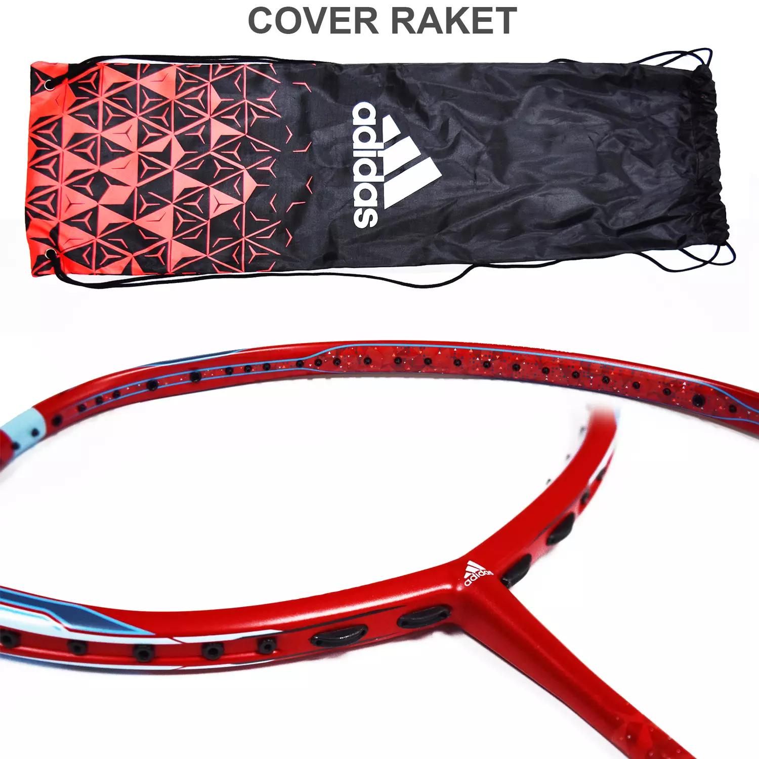 Raket Bulutangkis Badminton Adidas Wucht P2.1 Vivid Red