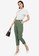 ZALORA WORK green Button Detail Rolled Up Pants C143DAA173A1FAGS_4