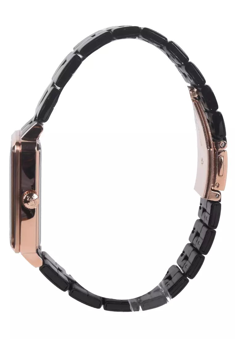 Alexandre Christie - Jam Tangan Wanita - Rosegold - Black Stainless Steel Bracelet - 5003 BFBBRBA