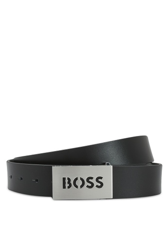 BOSS black Logo Plaque Buckle Leather Belt 569B2AC13D82A7GS_1