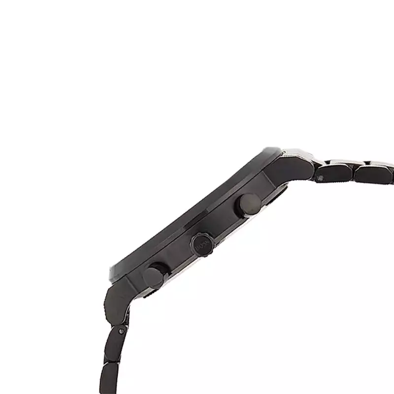 Jam Tangan Pria Hugo Boss Integrity 1513780 Men Chronograph Black Dial Black Stainless Steel Strap