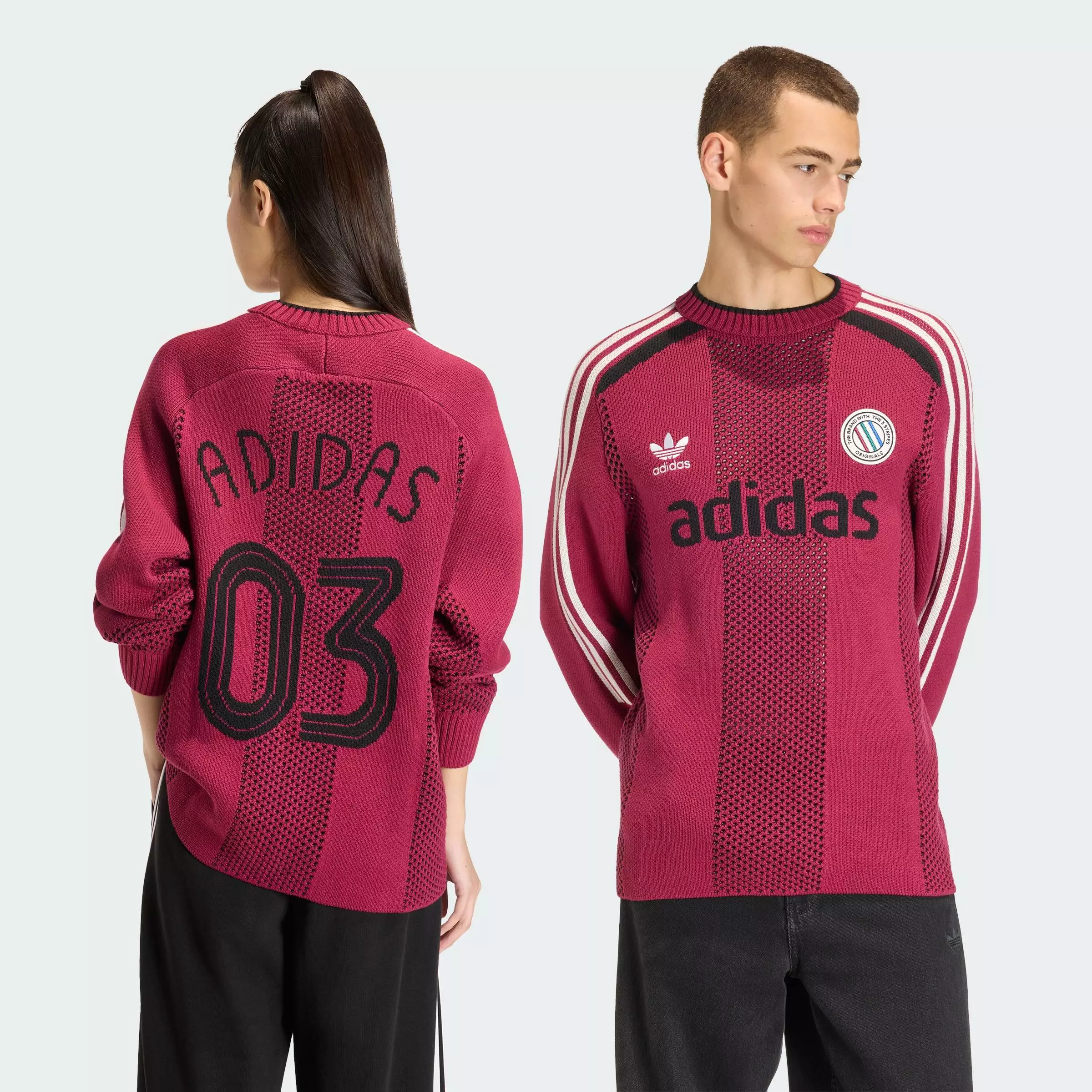 Lifestyle ADICOLOR BLOKECORE LONGSLEEVES LIGHT WEIGHT PULLOVER UNISEX Unisex Burgundy KQ5086