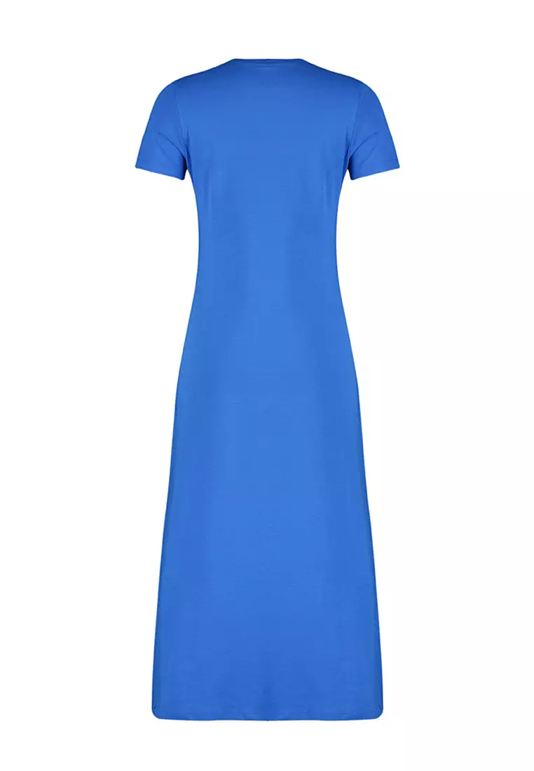 Cotton Round Neck Midi Dress